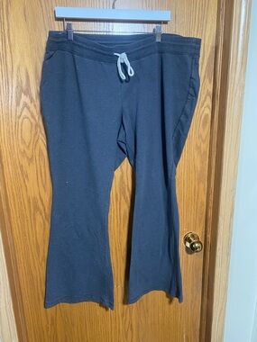 Plus size charcoal grey flair sweatpants